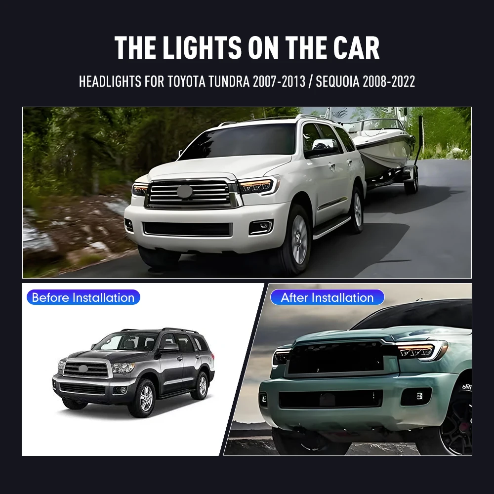 Running Headlamp - Auto Styling Koplamp voor Toyota Sequoia
