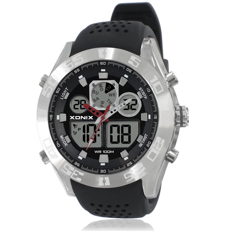 Running Watch - XONIX Heren Sporthorloges Waterdicht 100m Analoog-Digitaal