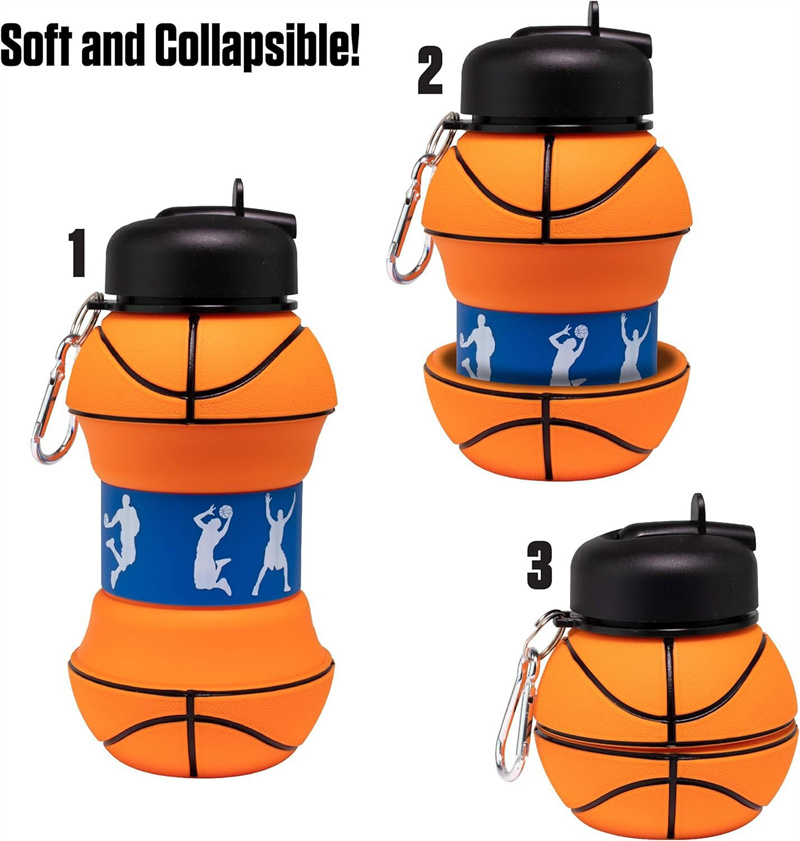 Running Gear Kids - Opvouwbare waterfles Campingbekers Mok Buitensporten Basketbal