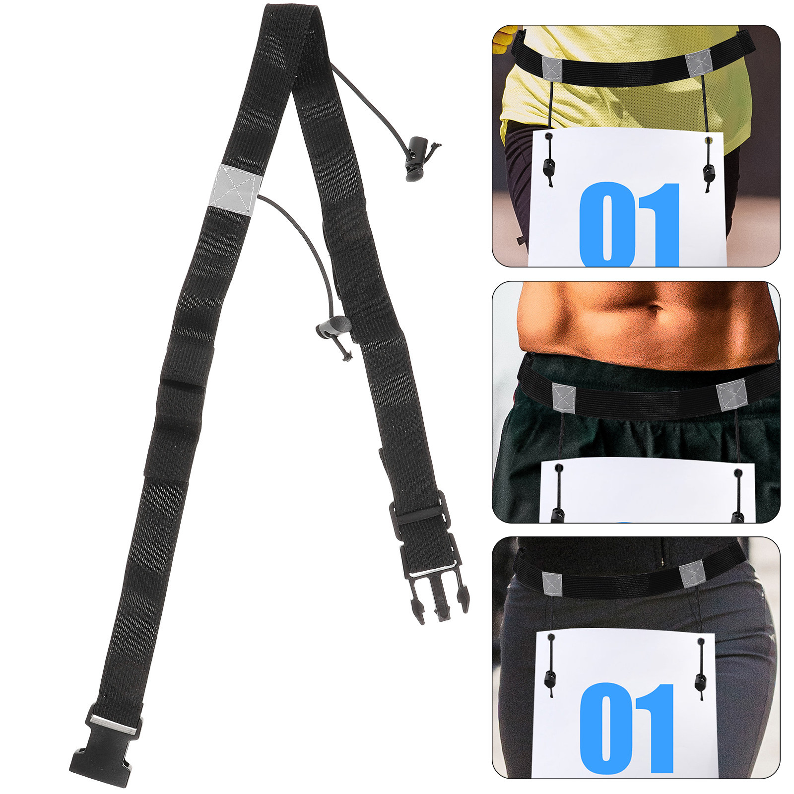Race Bib - 2 stuks reflecterende, verstelbare hardloopband met